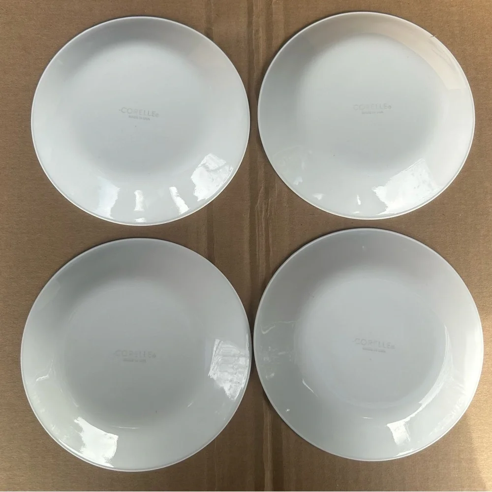Corelle by Corning Lia ‘blue swirl’ set of 4 dishes salad dessert plates 6.75”
